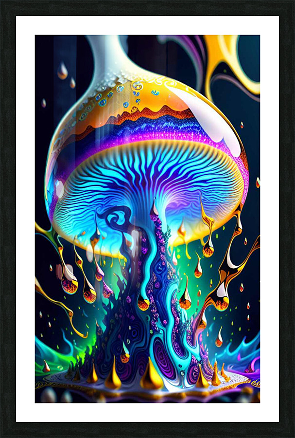 Mushroom Splash  Picture Frame print