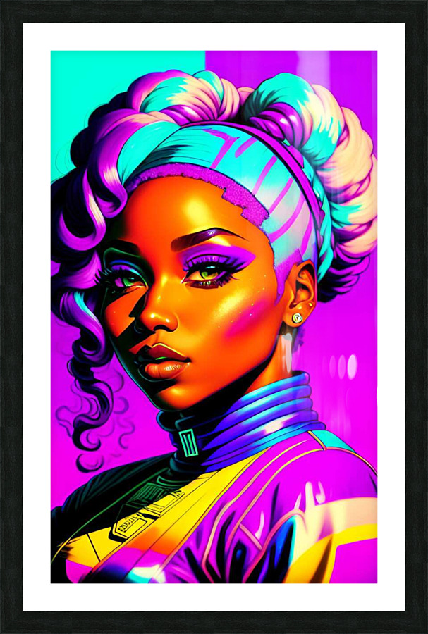 Futuristic Womann Picture Frame print