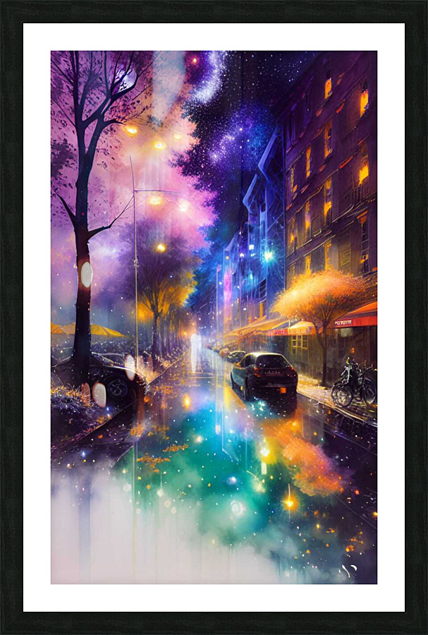 City lights Picture Frame print