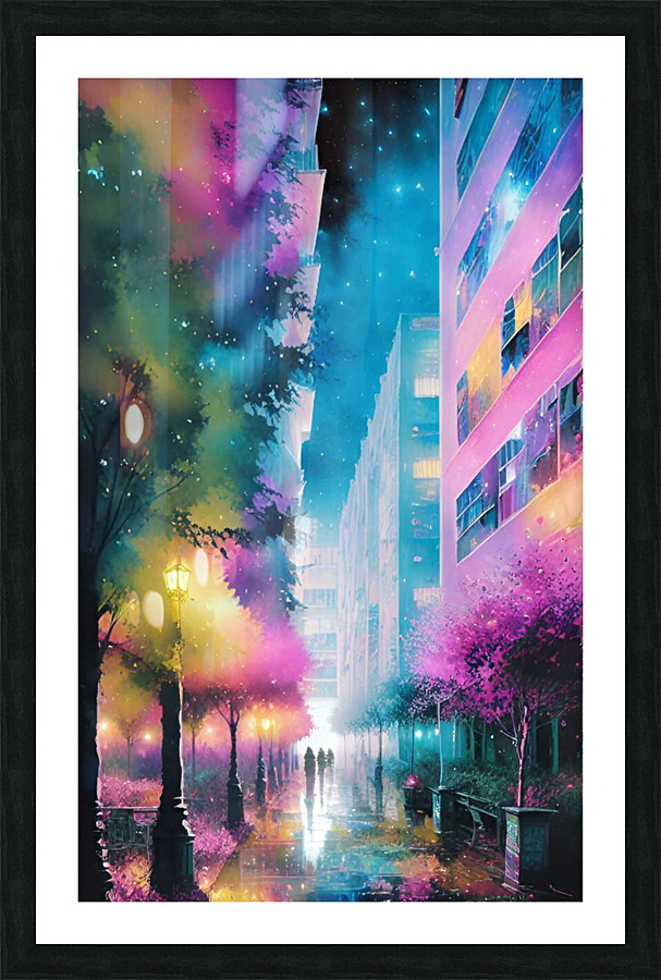 Fog in city  Picture Frame print