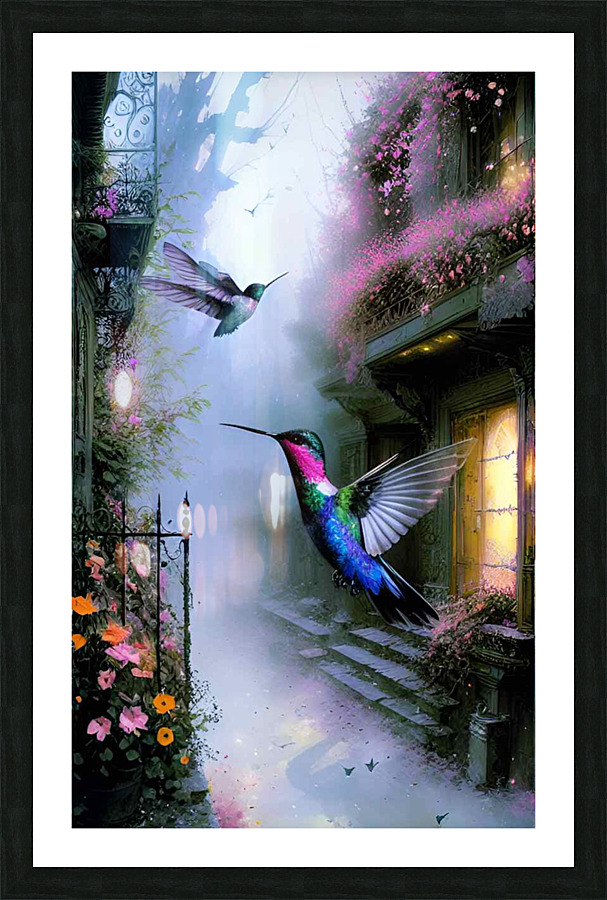 Hummingbirds Picture Frame print