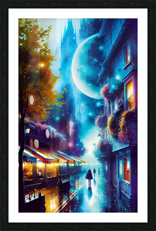 Full Moon Fantasy Picture Frame print