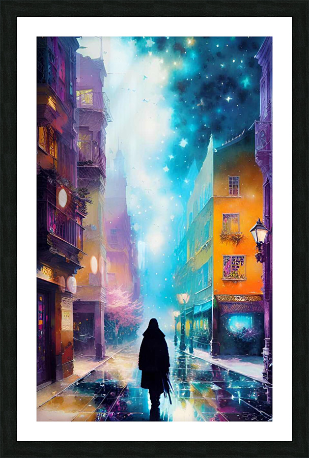 Midnight stroll  Picture Frame print