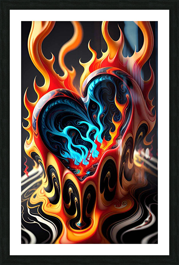 MELTING heart Picture Frame print