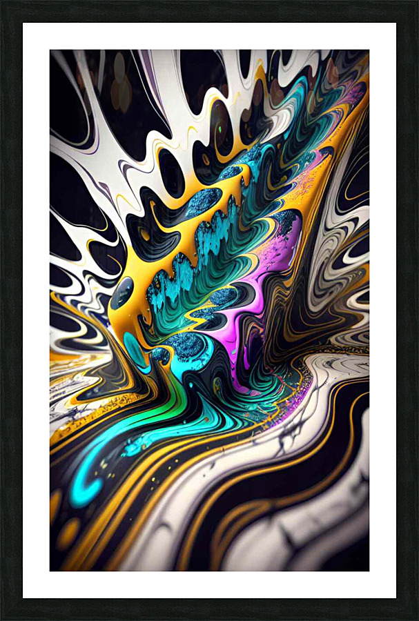 Go with the flow Picture Frame print