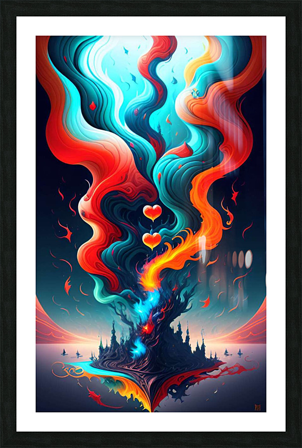 Fantasy on fire Picture Frame print