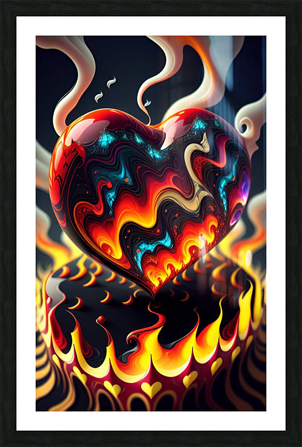 Raging Heart Picture Frame print