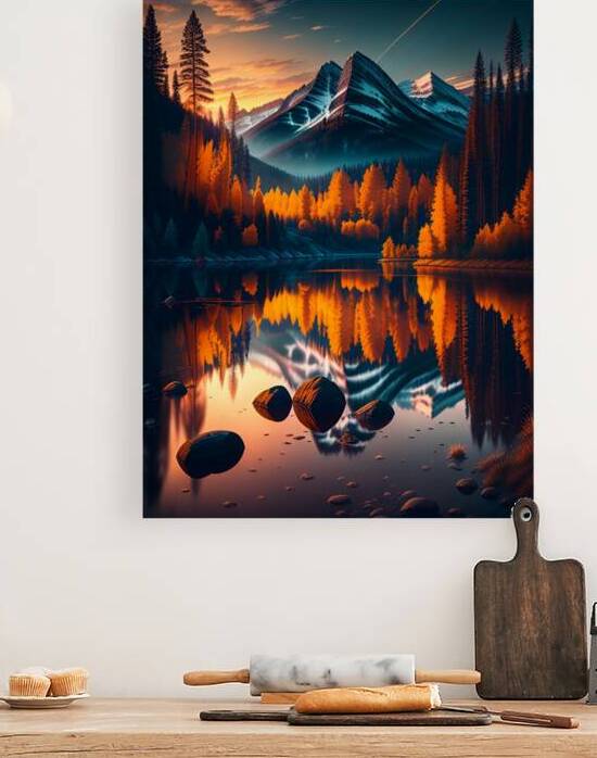Mountain lake Reproduction