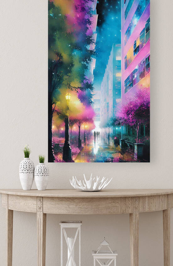 Fog in city  Reproduction