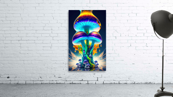 Vibrant Mushroom  Wall Preview