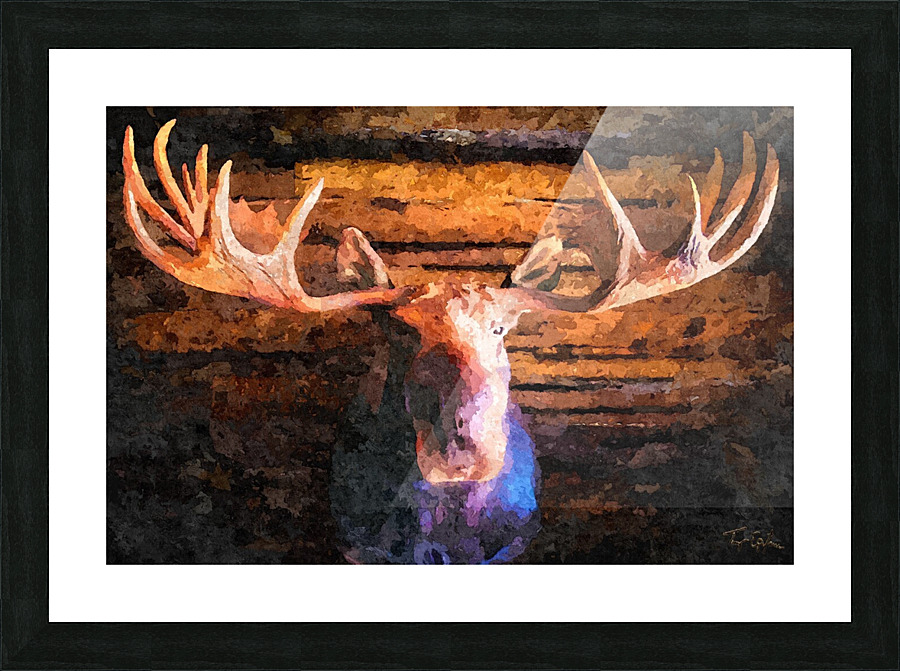 MOOSE MOONY Picture Frame print