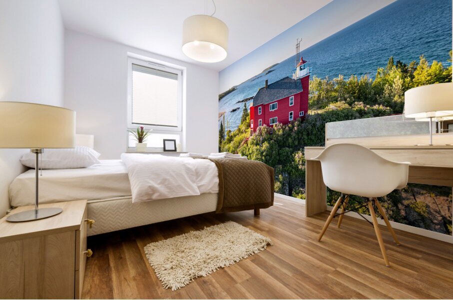 Marquette Harbor Lighthouse 1 Mural print