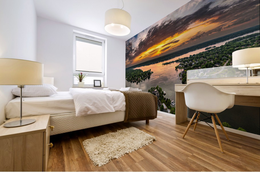 Geist Lake Sunset Mural print