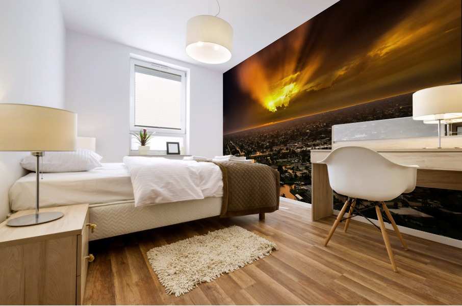 Dramatic Sunset over Cape Coral Florida Mural print