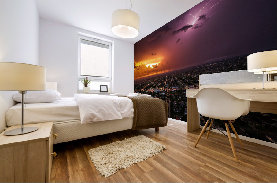 Sunset   Lightning Cape Coral FL    Mural print