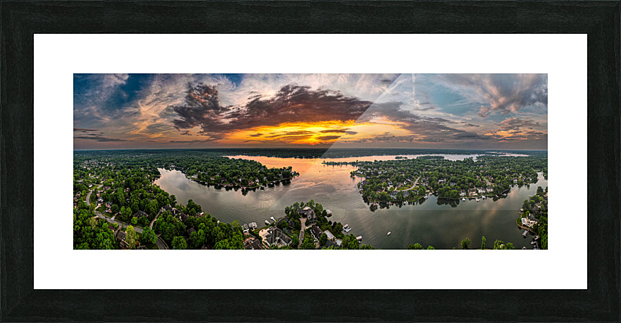 Geist Lake Sunset Picture Frame print