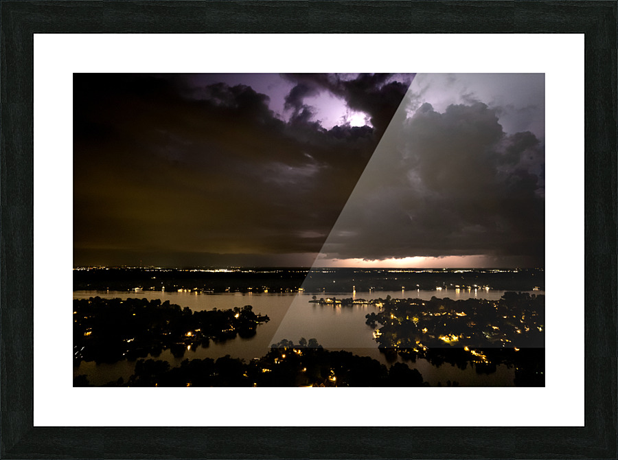 Lightning Storm over Geist 3 Picture Frame print
