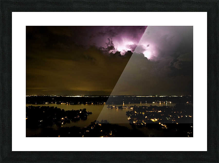 Lightning Storm over Geist 2 Picture Frame print
