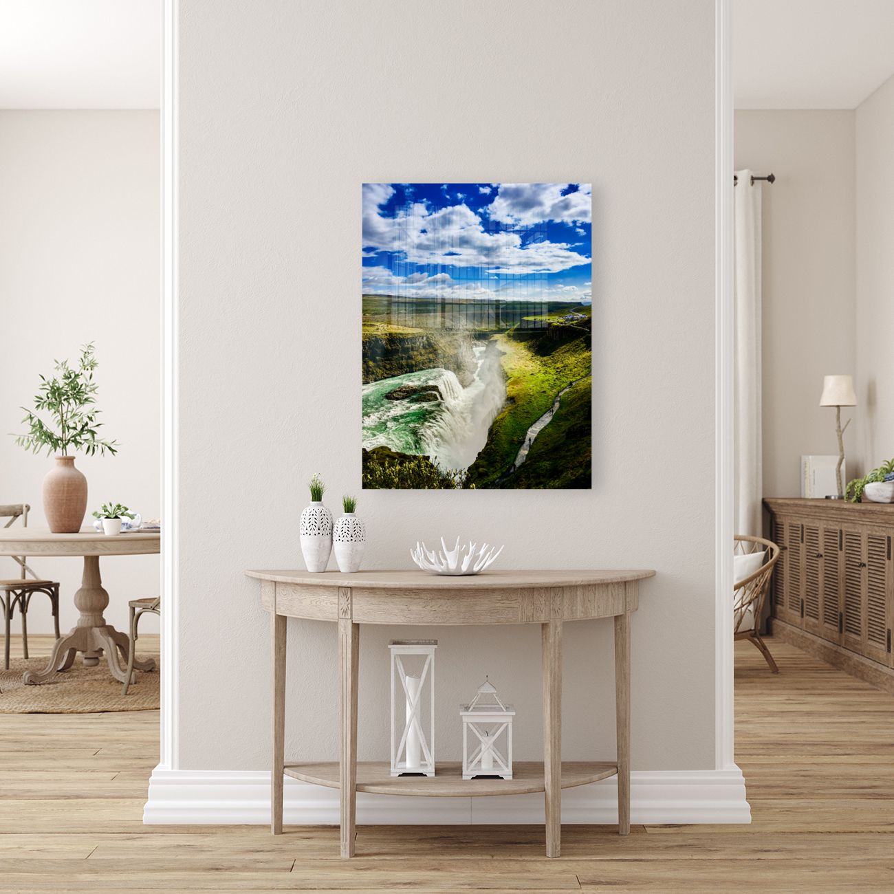 Gullfoss Iceland Waterfall Reproduction