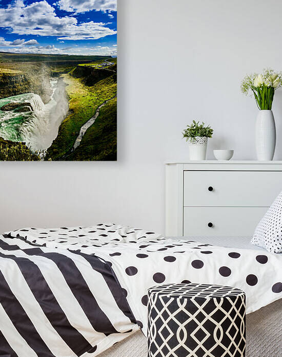 Gullfoss Iceland Waterfall by David Cressman 