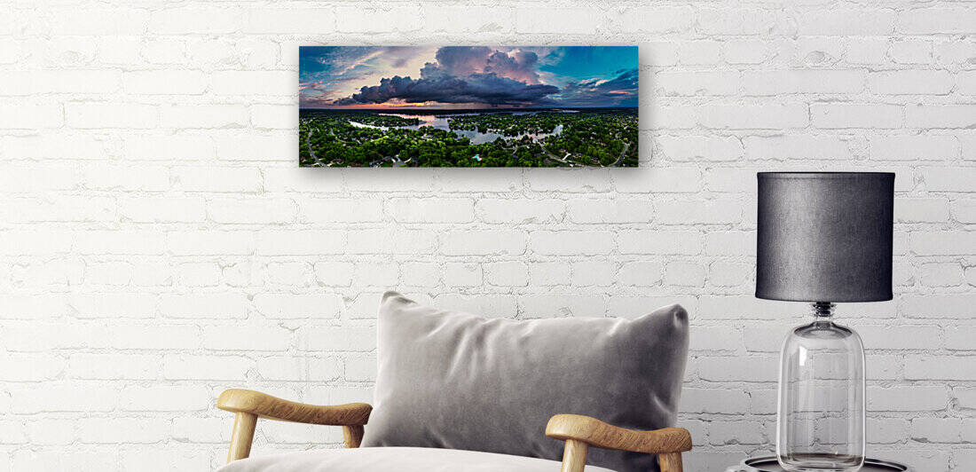 Geist Sunset and a Thunderstorm by David Cressman 