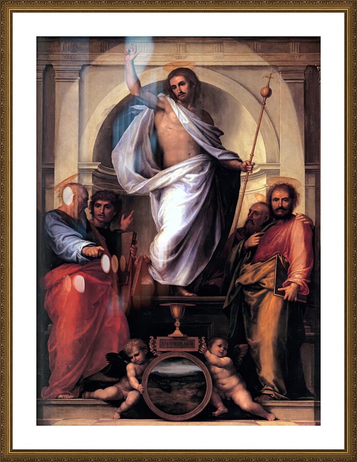 Christ with the Four Evangelists Picture Frame print