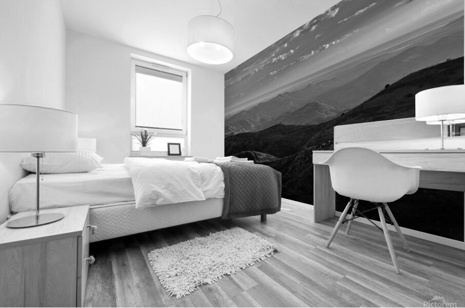 Mountains of Caldeirao in Monochrome Mural print
