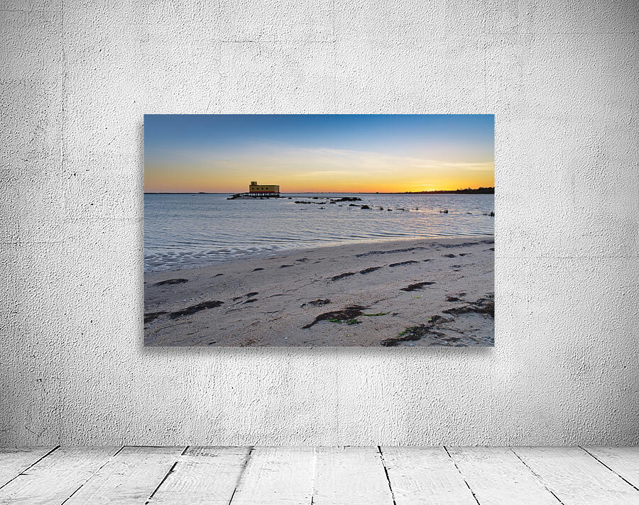 Fuzeta beach sunset scenery and landmark. Portugal Wall Preview