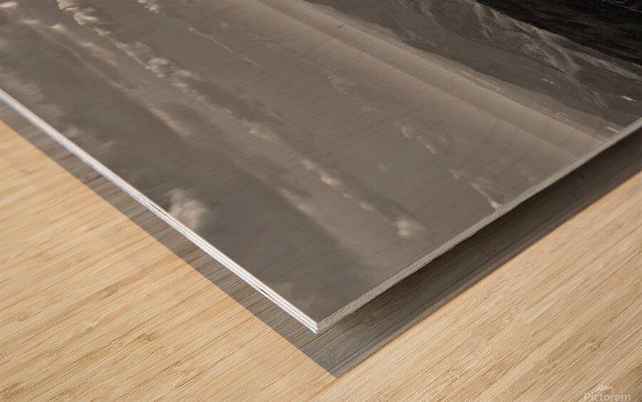 Mountains of Caldeirao in Monochrome Wood print