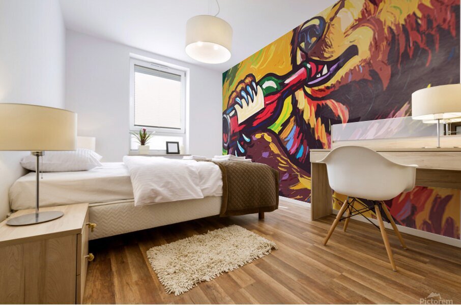 Bear Drink Mural print