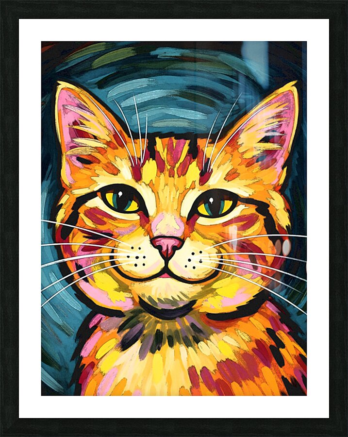 Smiling Cat Picture Frame print