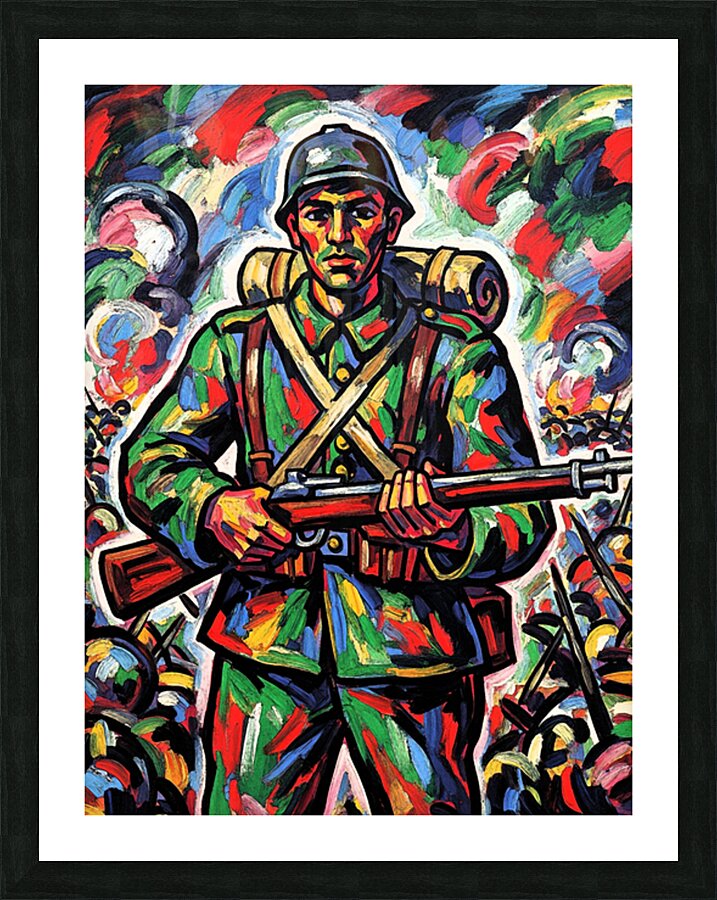 Soldier Army Picture Frame print