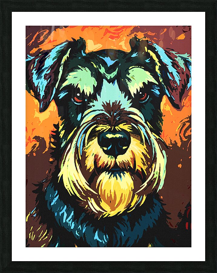 Schnauzer Picture Frame print