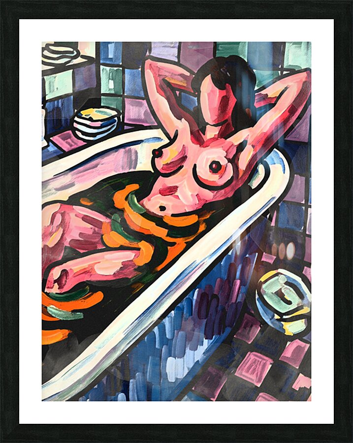 Bathtub Relax Picture Frame print