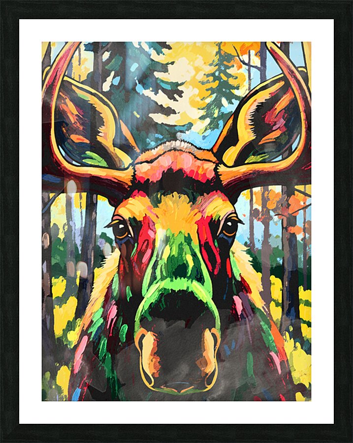 Moose Forest Picture Frame print