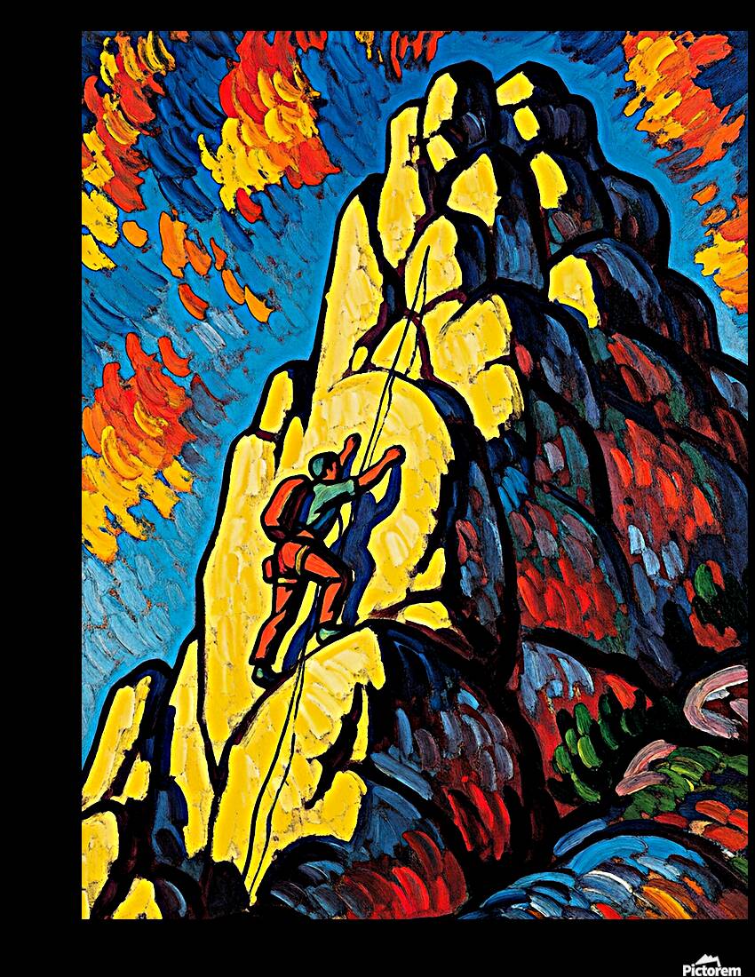 Climbing Rock Mountain Reproduction