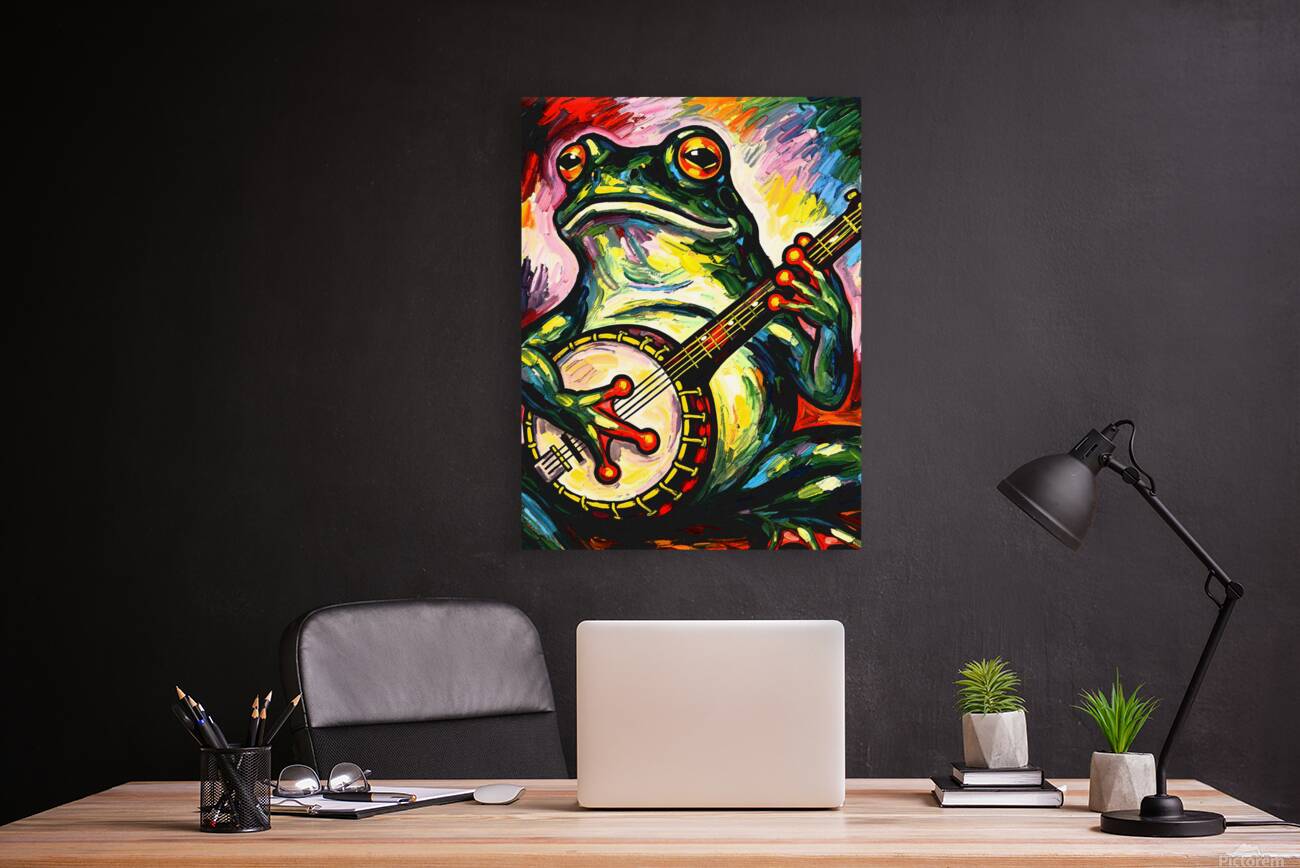 Frog Playing Banjo Reproduction