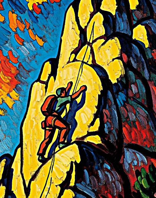 Climbing Rock Mountain Reproduction