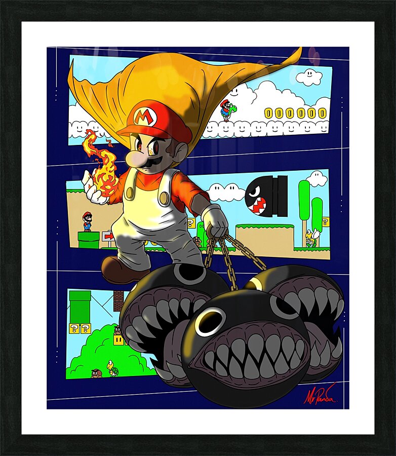 Super Mario Picture Frame print