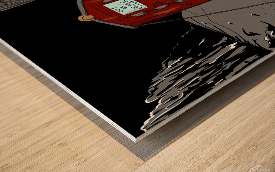 Final Warning Wood print