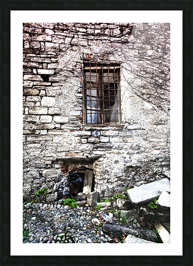 A Random Stone Wall   Picture Frame print