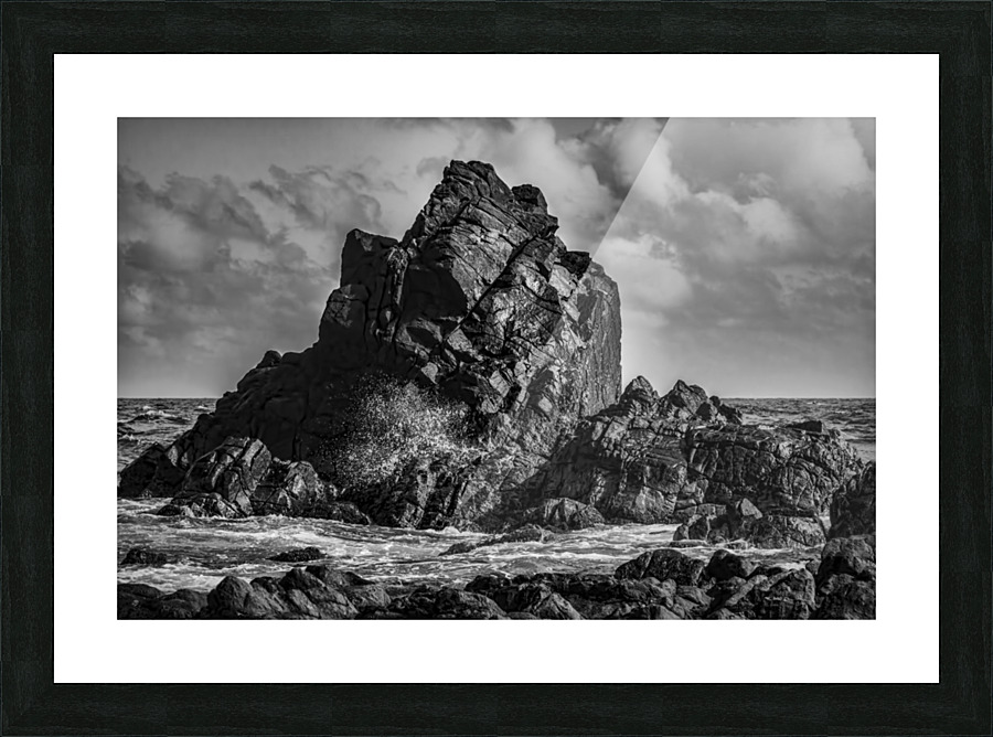 ARUBA ROCKS BW Picture Frame print