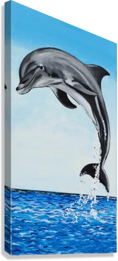 701.004 Dolphin Decor Left Canvas Print