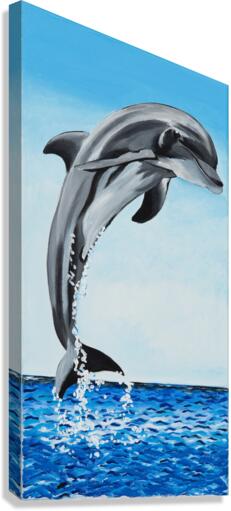 701.003 Dolphin Decor Right  Canvas Print