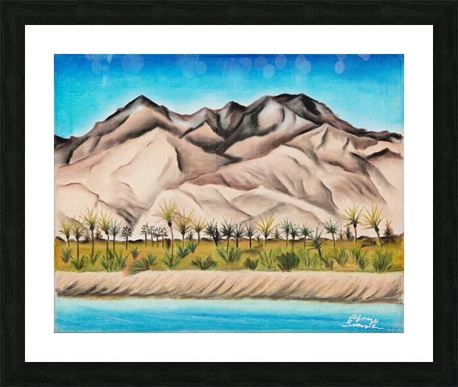 600.014 Mountain View Picture Frame print