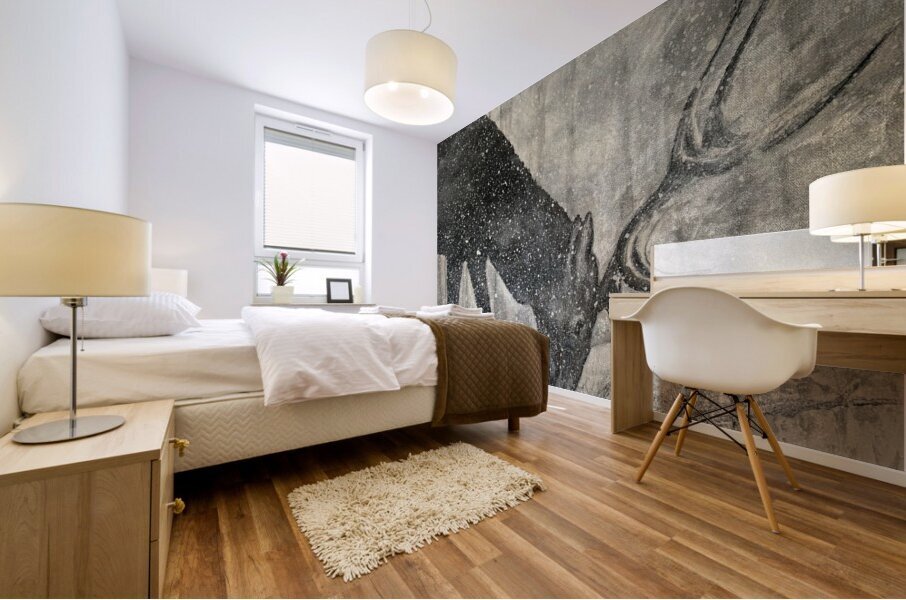 Deer - Chevreuil Mural print