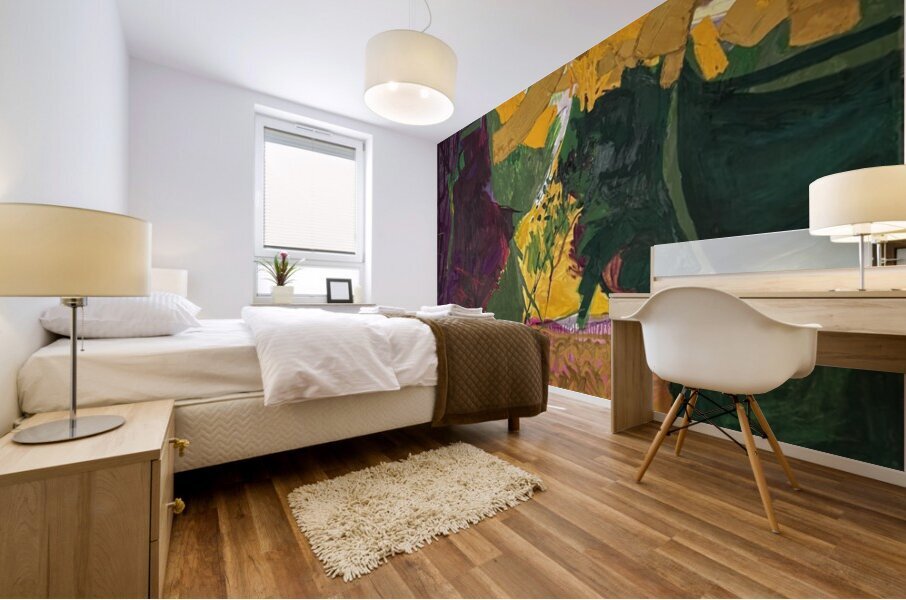 Composition in Green Mural print