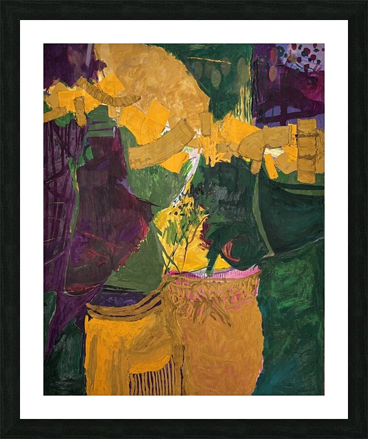 Composition in Green Picture Frame print