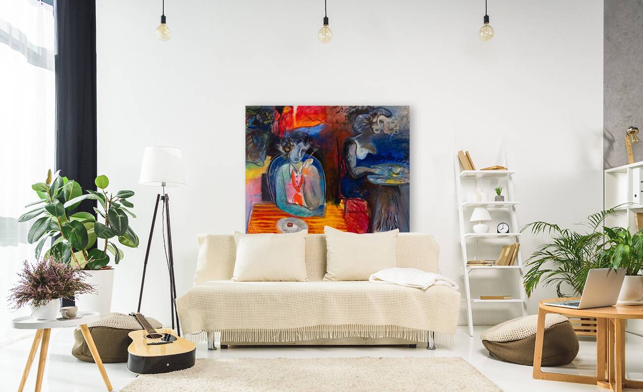 French cafe - Cafe francais Reproduction