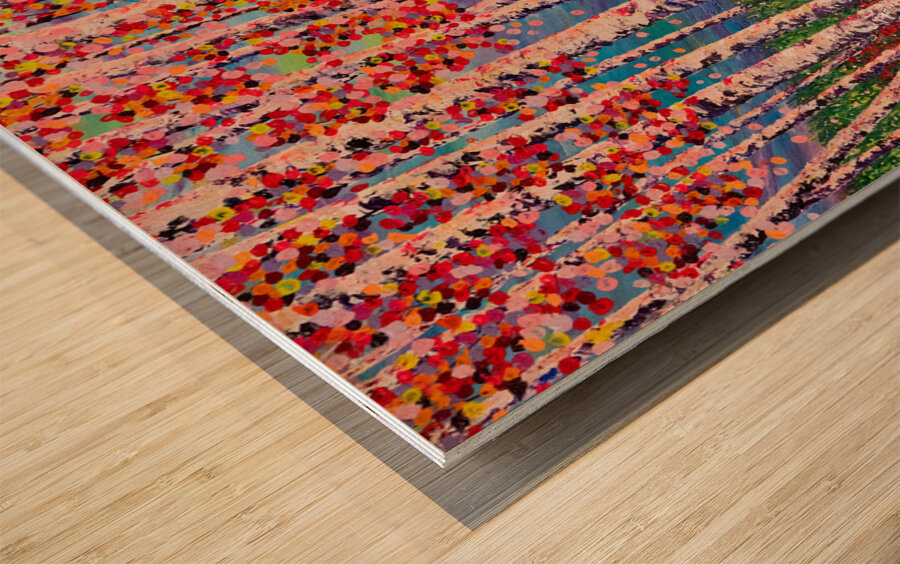 Rainbow Forest - Foret arc-en-ciel Wood print